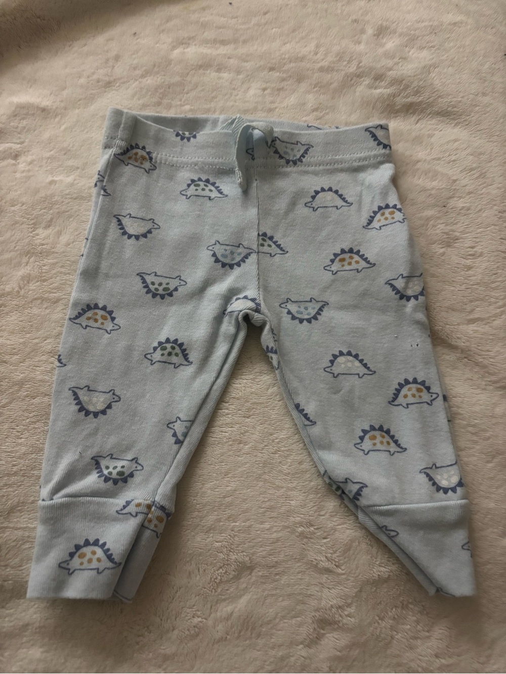 Baby Dinosaur Print Light Blue Joggers